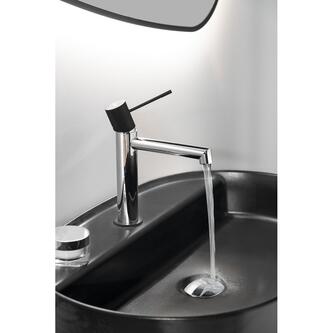 SOLARIS Waschtischarmatur, Chrom/schwarz matt