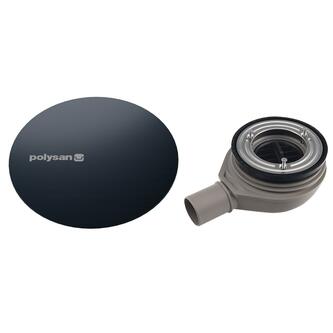 MIRAI Duschwannensiphon, Durch. 90mm, DN40, Gun metal Abdeckung