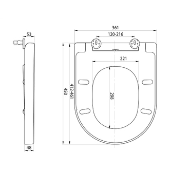 Nera Wand-WC mit UP-Spülkasten und Geberit Knopf, weiß