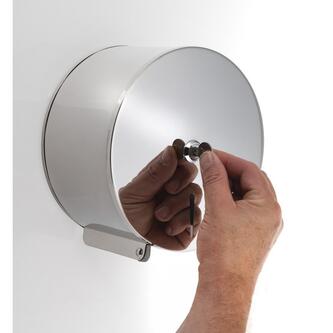 Toilettenpapierspender Spender bis durch. 19cm, 205x210x115mm, Edelstahl matt