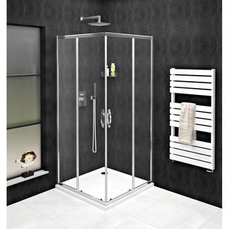 SIGMA SIMPLY Eckige Duschkabine 900x900 mm, Eckeinstieg, Klarglas