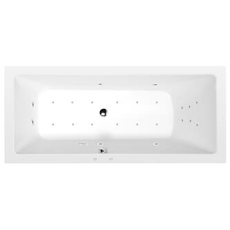 MIMOA Whirlpool-Badewanne,170x80x39cm, Attraction Hydro-Air, Chrom