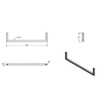 AVICE Handtuchhalter 450x95mm, schwarz