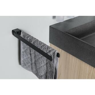 PIRENEI Doppel-Handtuchhalter drehbar 350mm, schwarz matt