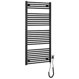 DIRECT-E Elektrischer Badheizkörper, gerade, 600x1320 mm, 600 W, Schwarz