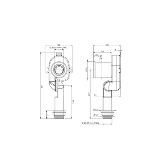 Urinal-Siphon, DN50, Kunststoff
