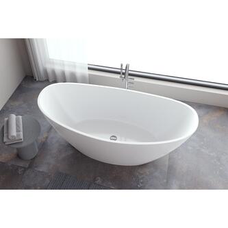 AVILA freistehende Badewanne 170x80x68cm, Weiß