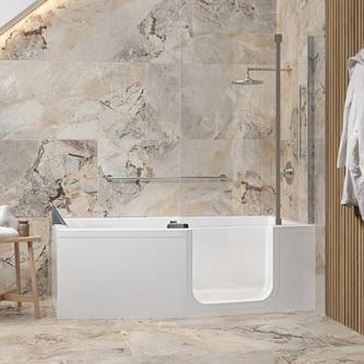 ELEGANZ  Badewanne mit Tür/Seniorenbadewanne 170x70/80cm  Ausführung Rechts