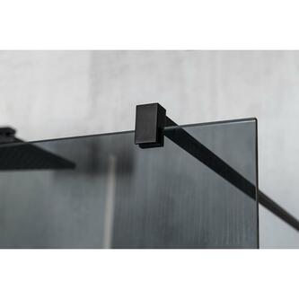 VARIO BLACK Walk-In Duschwand, freistehend, Nordic Glas, 1200 mm