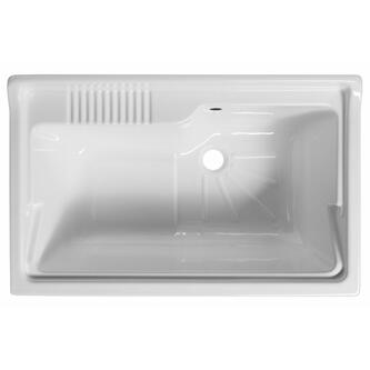 Hänge-Ausgussbecken 80x50cm, Kunststoff, Weiß