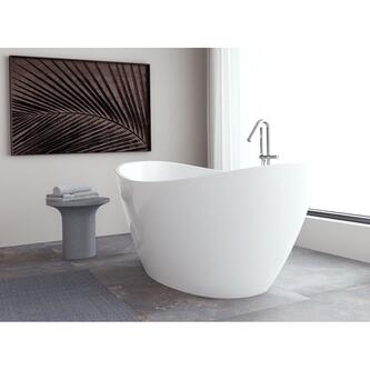 AVILA freistehende Badewanne 170x80x68cm, Weiß