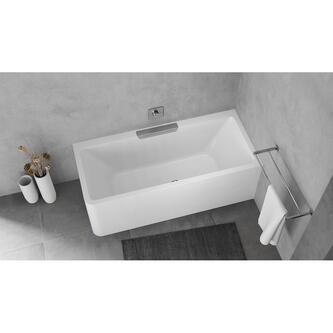 CASCATA R MONOLITH Rechteckbadewanne 180x80x60cm, Kaskade Edelstahl