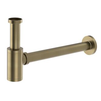 Waschtisch- Siphon 5/4", Auslauf 32mm, Rund, Gold matt