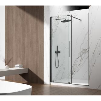SPIRIT BLACK Duschtür 1600mm, Klarglas