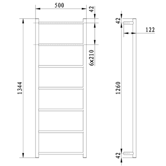 SCHICK Wandhandtuchhalter, 1344x500mm, chrom