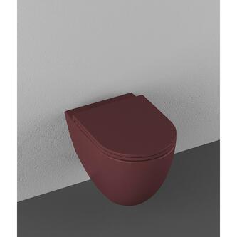 INFINITY Hänge-WC, spülrandlos 36,5x53cm, Maroon Red matt