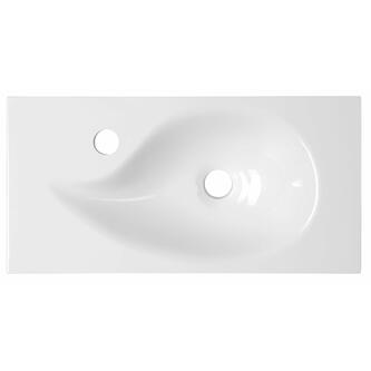 AQUA Gussmarmor-Waschtisch 50,5x1,8x25cm, weiss