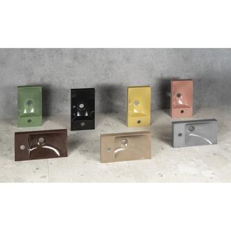 AGOS Beton-Waschtisch 40x22cm, links/rechts, Anthrazit Halbglanz