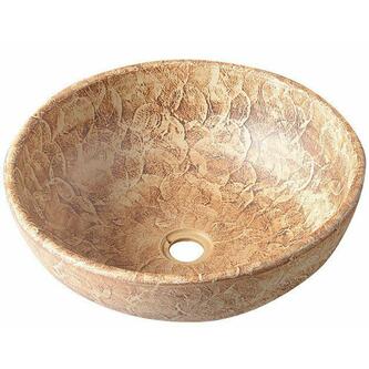 PRIORI Keramik-Waschtisch Durchmesser 41cm, braun