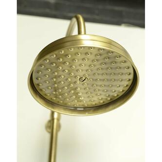 VANITY Duschsäule mit Armaturanschluss Kopf- und Handbrause, Retro, Bronze