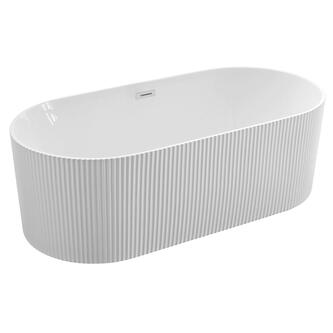 TURIA STRIP Freistehende Badewanne 170x80cm, Weiß