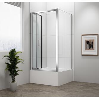 DEEP Rechteckige Duschkabine 1000x900mm L/R Variante, Klarglas