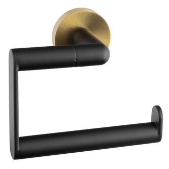 LARISSA Toilettenpapierhalter, Schwarz/Gold matt