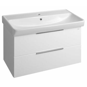 NEON Unterschrank mit Keramik-Waschtisch 80x41,5 cm, weiß