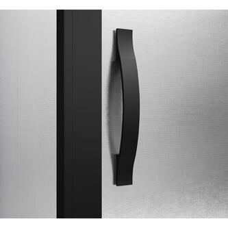 SIGMA SIMPLY BLACK Eck-Duschabtrennung, 900x900 mm, Eckeinstieg, Brick Glas