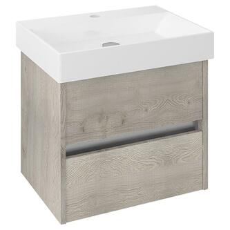 NIRONA Unterschrank 57x51,5x43cm, Eiche Mocca