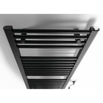 DIRECT-E Elektrischer Badheizkörper, gerade, 450x960 mm, 300 W, Schwarz