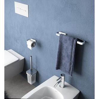 SAMOA Hänge-WC-Bürste, Milchglas, Chrom