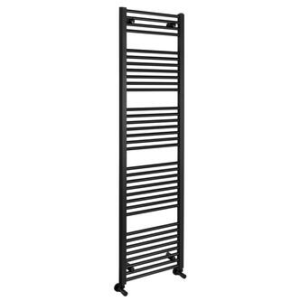 DIRECT Badheizkörper mit seitlichem Anschluss 450x1680mm, 700W,Schwarz matt