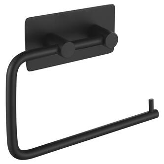 Toilettenpapierhalter Selbstklebend, Schwarz matt