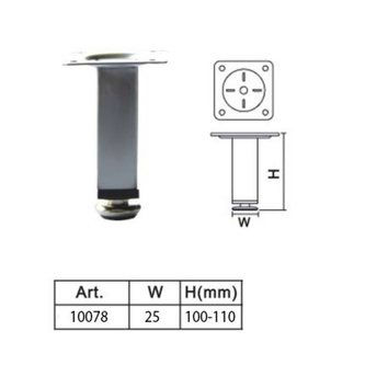 ZOJA Verstellbare Stützfüße, h.100-110mm, Chrom