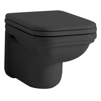 WALDORF Hänge-WC, 37x55cm, schwarz matt