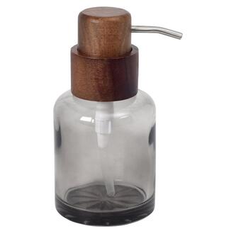 FIGO Seifenspender 300ml, Rauchglas/Holz