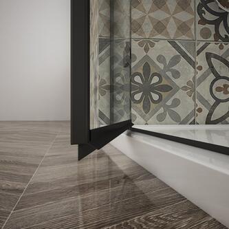 TRINITY BLACK Duschtür 800 mm, Klarglas, rechts