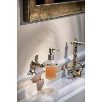 DIAMOND Seifenspender 200ml, Milchglas, Bronze