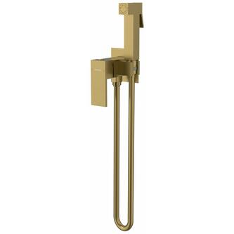 CUBEMIX Bidetarmatur mit Brausestopp, Gold matt