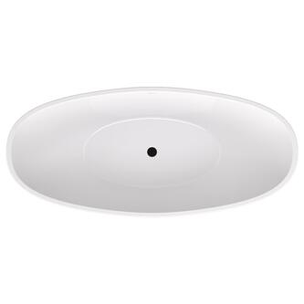 AVILA freistehende Badewanne 170x80x68cm, Weiß