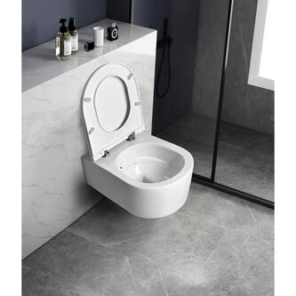 SISTEMA A Hänge-WC, spülrandlos, 36x53,5cm, weiss