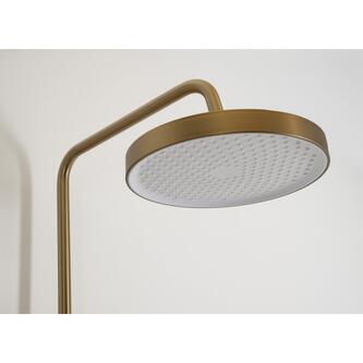 Duschsäule mit Hebelarmatur, schwenkbarer Einlauf, Gold matt