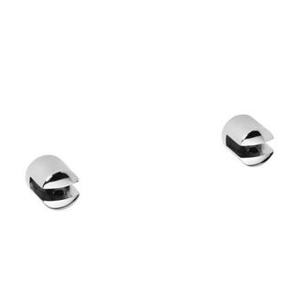 X-ROUND Regalhalter aus Glas 8 mm, Chrom