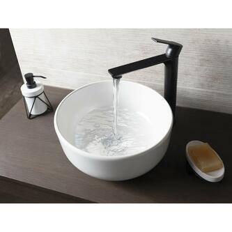 EMMI Keramik-Waschtisch für Arbeitsplatte Ø 33cm, Weiß