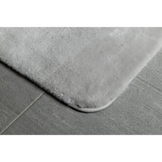 FUZZY Badematte, 60x100cm, 100% Polyester, Anti-Rutsch, Grau