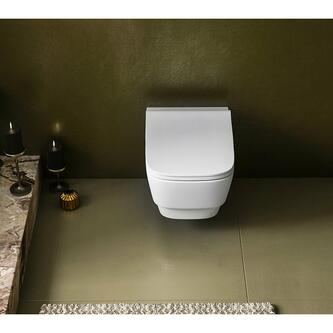 Wand-WC BELLO spülrandlos, mit UP-Spülkasten, weiß