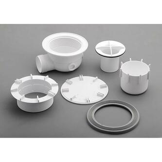 Duschwannensiphon, Ablaufdeckel 90mm, DN40, ABS/weiss