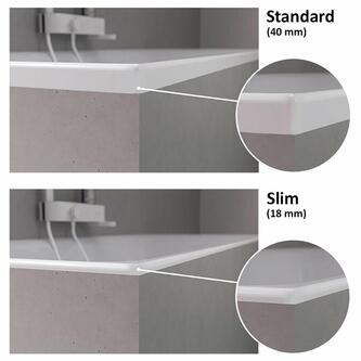 VIVA B SLIM Rechteckwanne 185x80x47cm, weiss