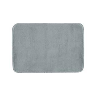 FUZZY Badematte, 60x100cm, 100% Polyester, Anti-Rutsch, Grau